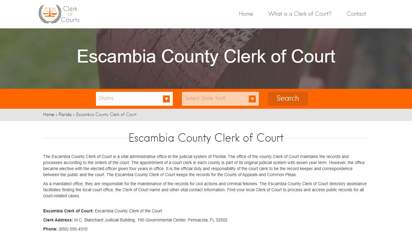 Escambia County Clerk of Court